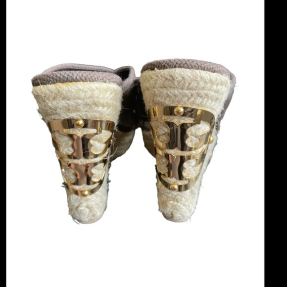 Tory Burch Kristen Canvas Wedge - Picture 6 of 8